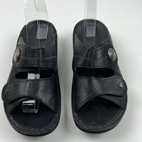 Finn Comfort Women's Black leather Sansibar Sandals Size 39 - Picture 2 of 12
